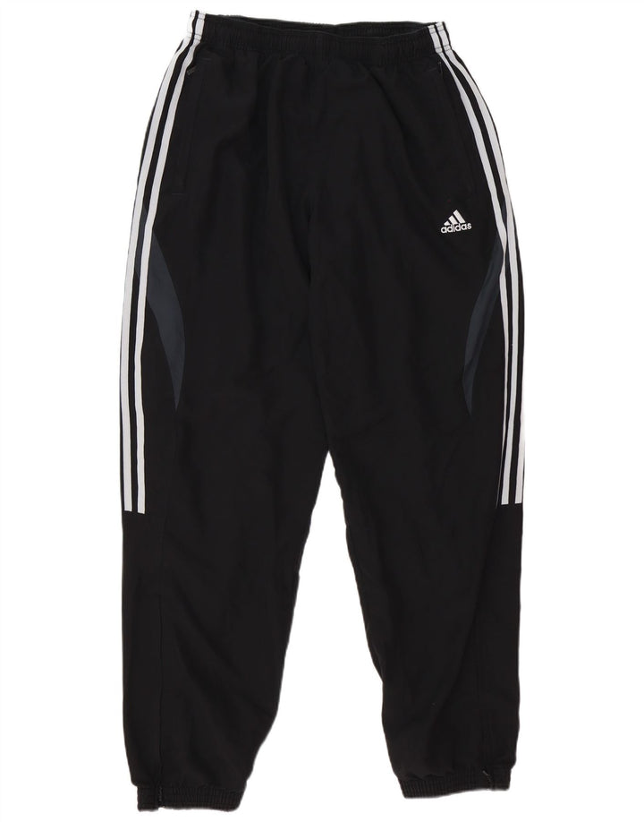 Calça de treino masculina Adidas Joggers grande preto colorblock poliéster