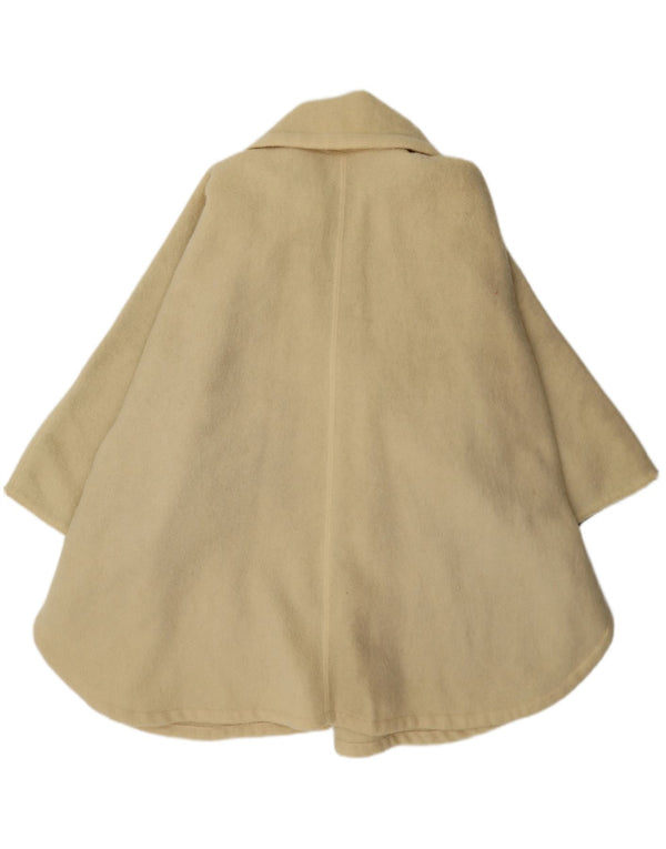 Casaco de capa grande vintage feminino IT 44 lã bege médio
