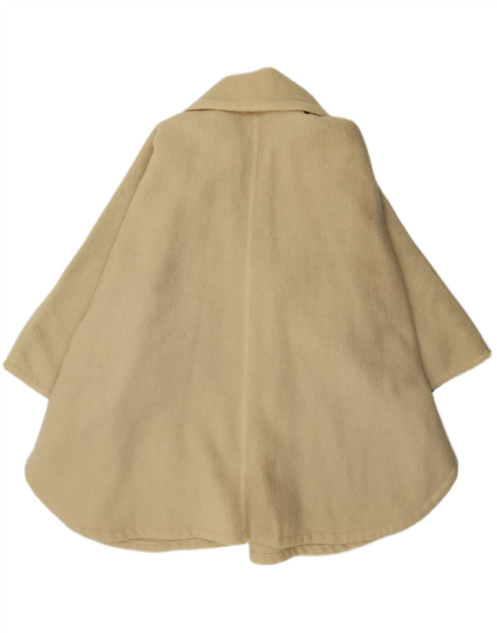 Casaco de capa grande vintage feminino IT 44 lã bege médio