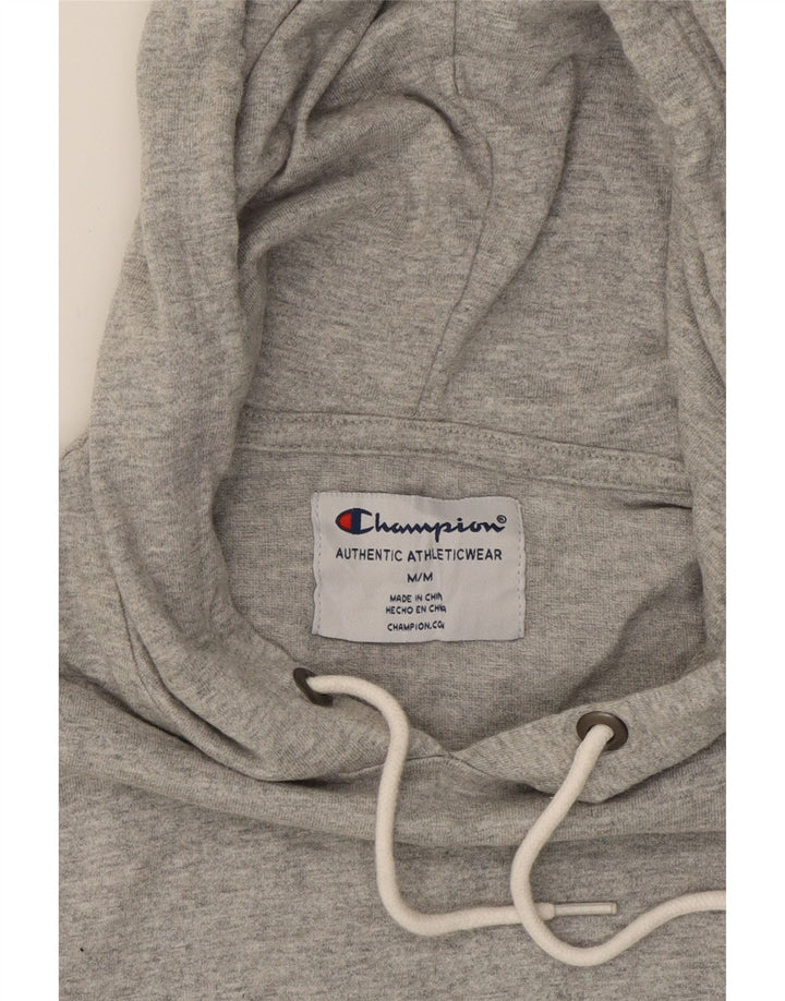 CHAMPION Womens Graphic Hoodie Jumper UK 14 Medium Grey Cotton Vintage Champion and Second-Hand Champion from Messina Hembry 