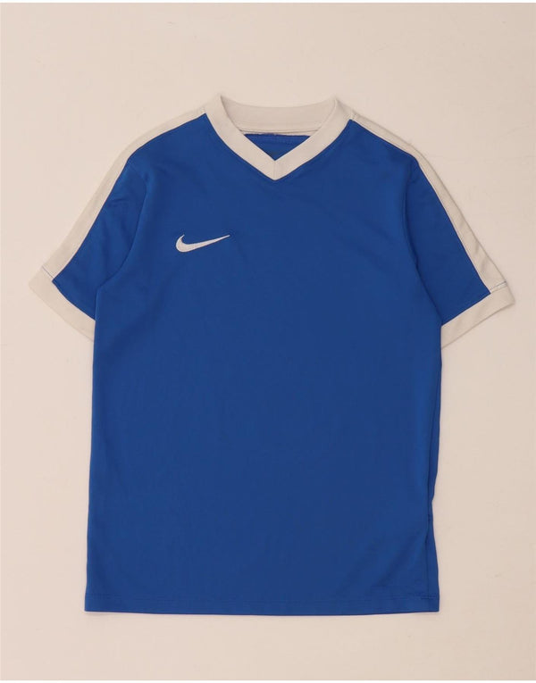 Camiseta NIKE Boys Dri Fit Top 10-11 Anos Médio Azul Colourblock