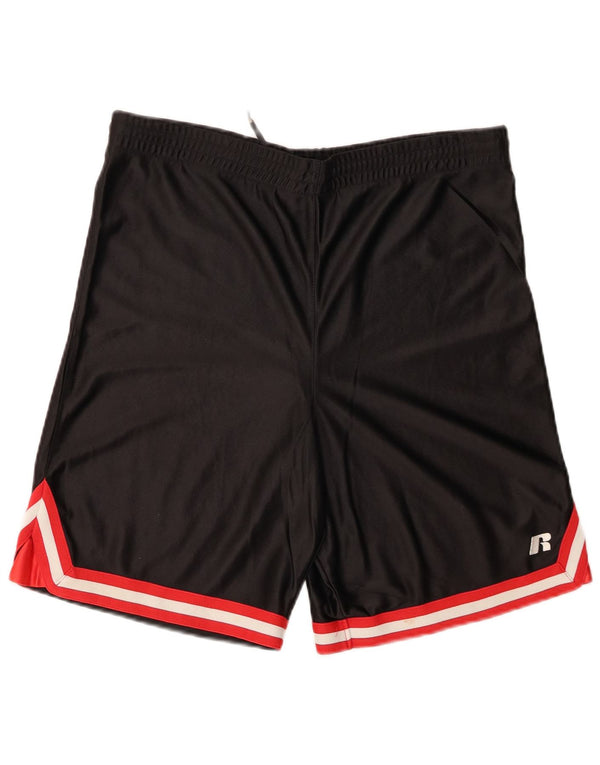 Russell Athletic Boys Sport Shorts 14-15 anos preto colorblock poliéster