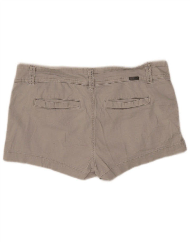 Shorts Chino feminino de cintura baixa BKE W30 algodão cinza médio
