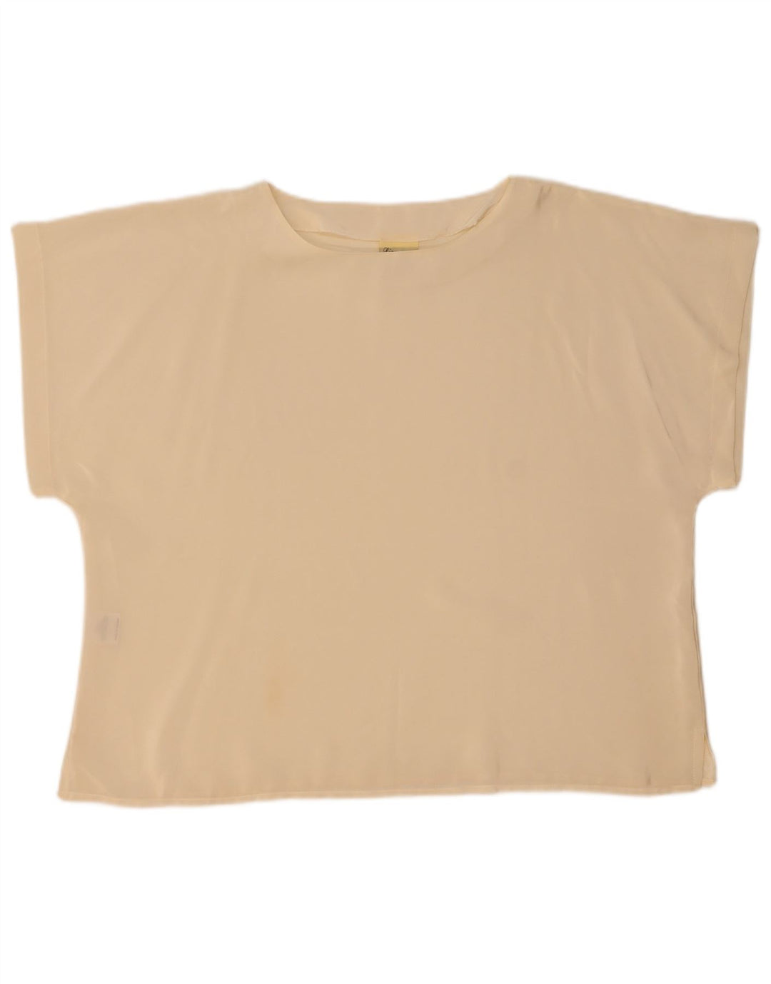 Camiseta feminina vintage UK 22 2XL poliéster branco