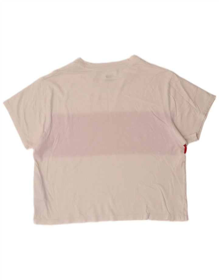 Camiseta feminina Levi's Crop Graphic UK 14 Medium White Colourblock