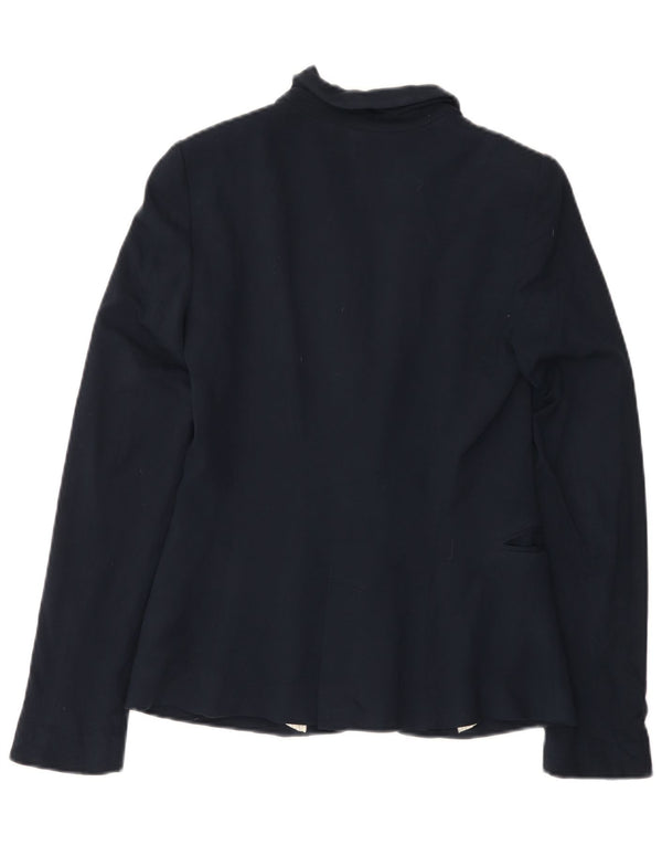 Jaqueta blazer feminina Zara com 1 botão Reino Unido 10 pequena azul marinho