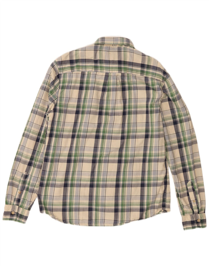 Camisa masculina Springfield grande algodão xadrez verde