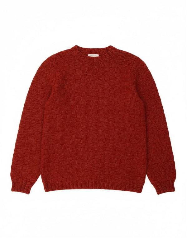 Vintage Womens Crew Neck Jumper Sweater UK 14 Medium Burgundy