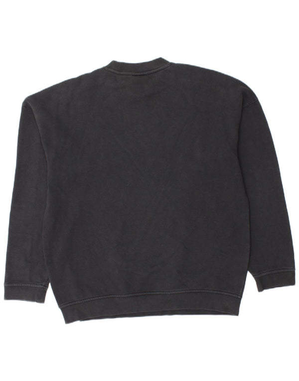 ADIDAS Mens Graphic Sweatshirt Jumper Pequeno Algodão Preto