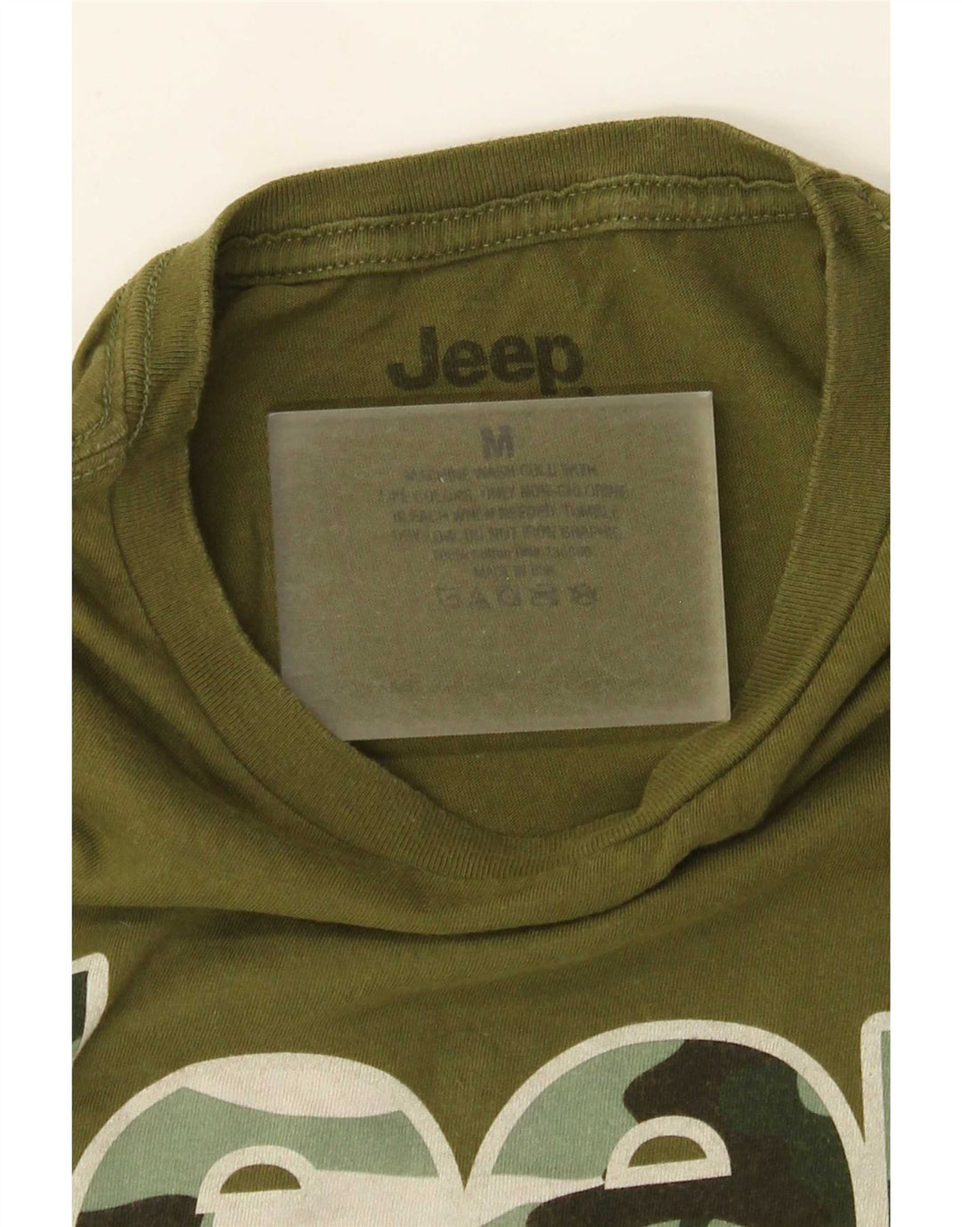 Camiseta masculina Jeep regular gráfica top médio algodão verde