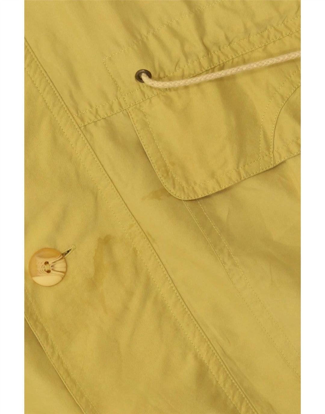 Jaqueta utilitária masculina vintage UK 44 2XL seda amarela