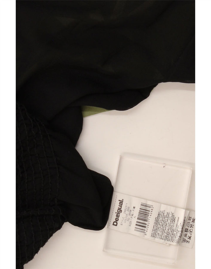 Blusa feminina de manga comprida DESIGUAL UK 18 XL poliéster geométrico preto