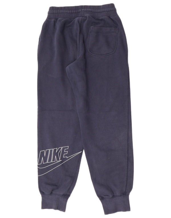 Calça esportiva Nike masculina gráfica joggers pequena algodão azul marinho