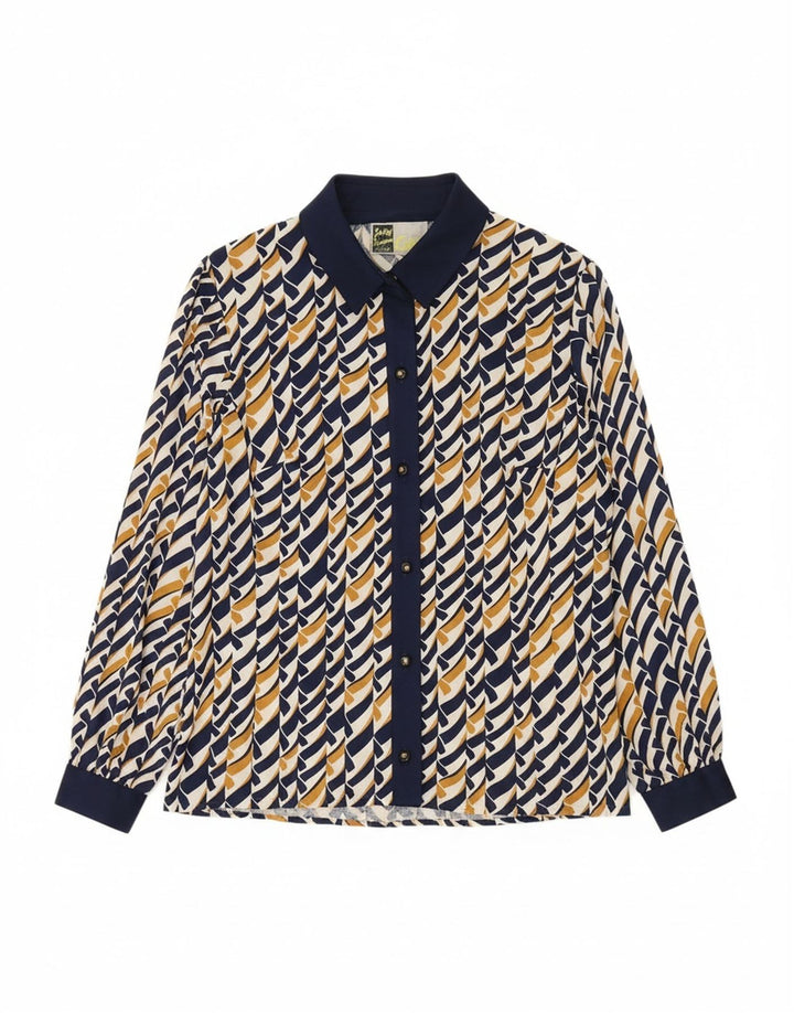 Blusa feminina GLASER com estampa abstrata UK 14 média multicolorida