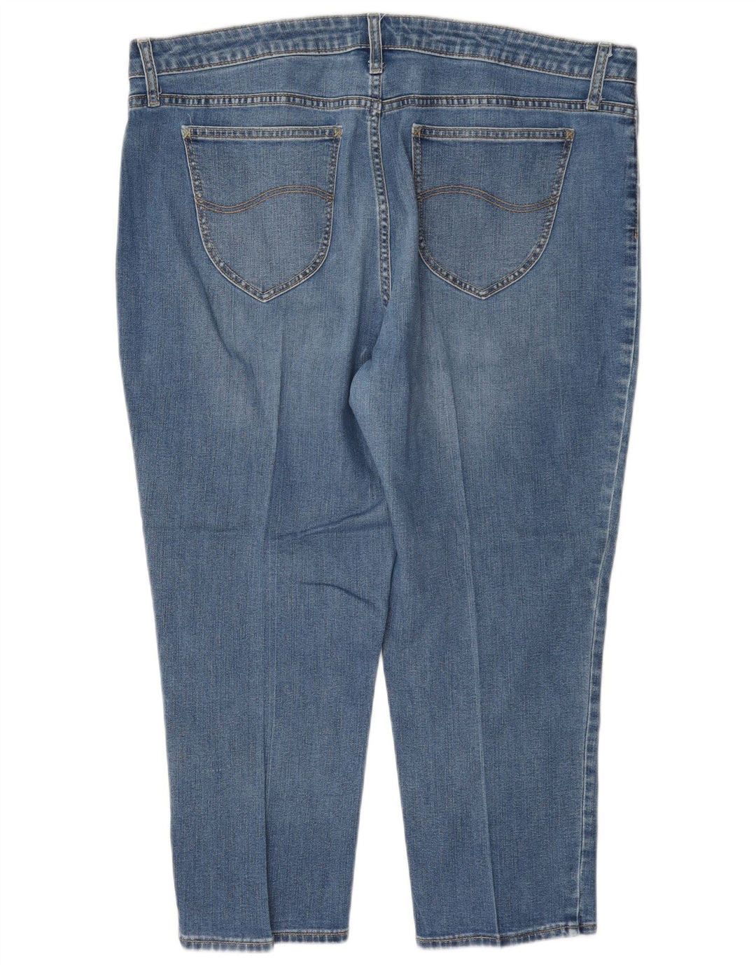 Lee Womens Raiders Mid Rise Capri Jeans W38 L23 Azul