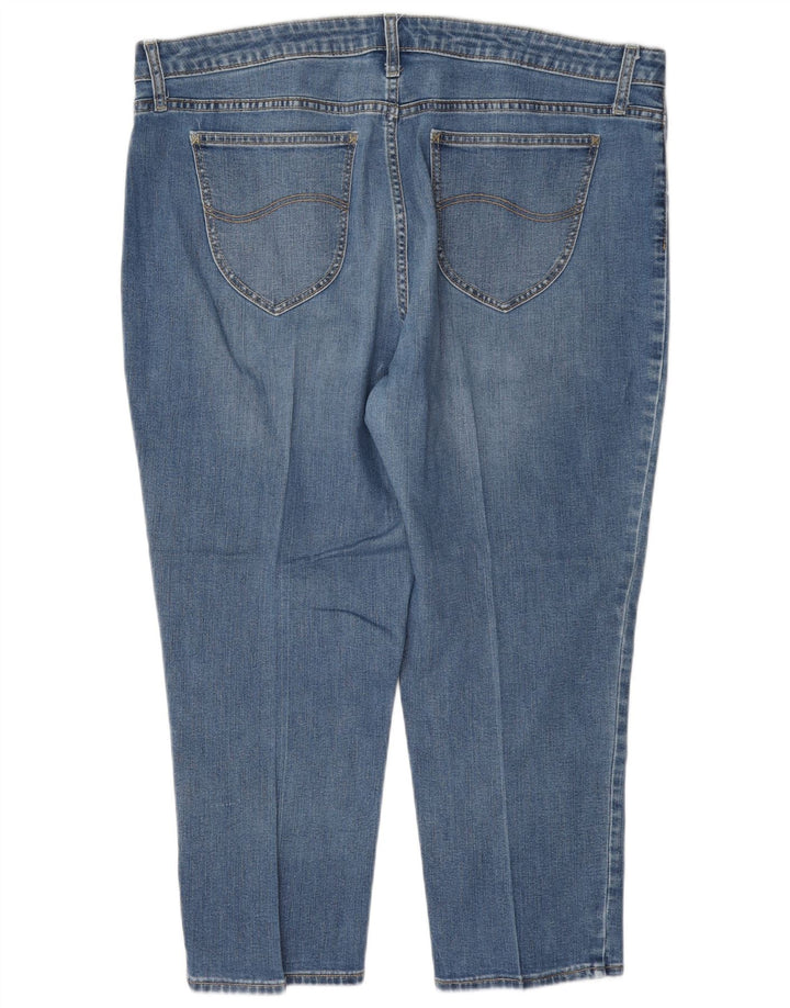 Lee Womens Raiders Mid Rise Capri Jeans W38 L23 Azul