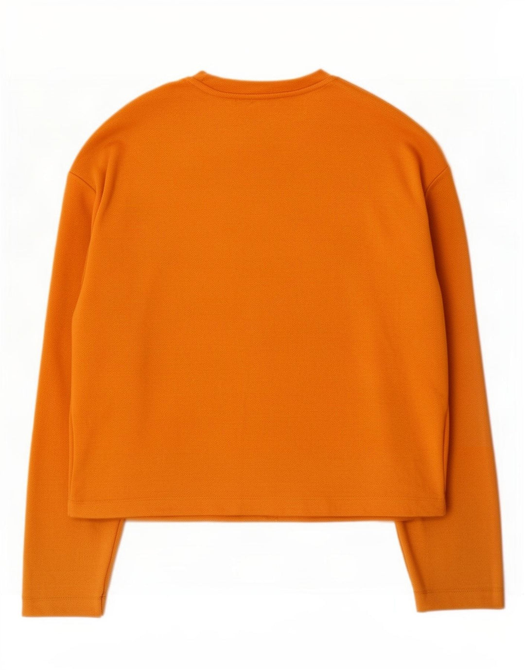 Top feminino Zara manga comprida UK 14 médio laranja
