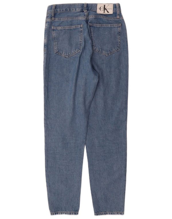 Calça jeans feminina Calvin Klein Mom Tapered W26 L28 azul algodão