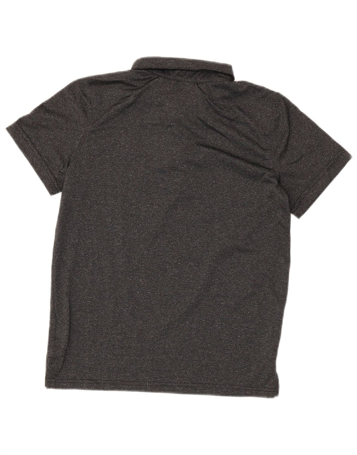 Camisa polo masculina Puma 10-11 anos poliéster manchado cinza médio