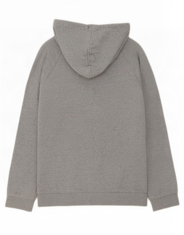 Adidas Mens Hoodie Jumper Pequeno Algodão Cinza