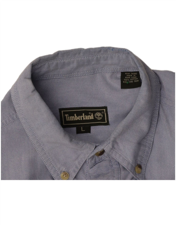 Camisa masculina TIMBERLAND grande algodão azul