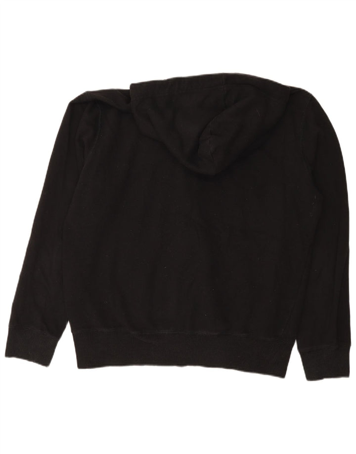 Suéter masculino com capuz e zíper FRENCH CONNECTION grande algodão preto