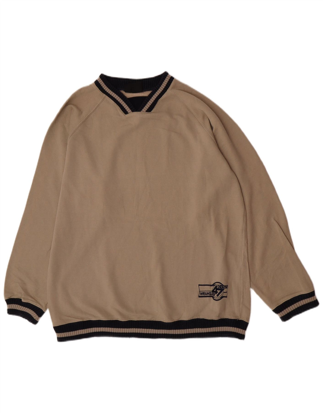Wrangler moletom masculino jumper grande algodão bege