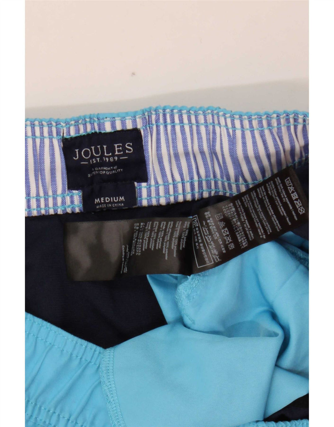 Shorts de natação masculino Joules poliéster azul médio