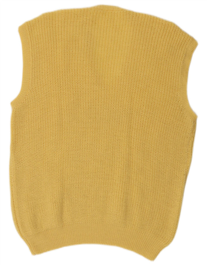 Regata masculina vintage com colete grande amarelo