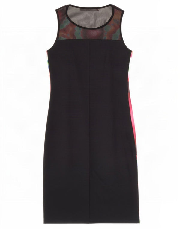 Vestido feminino Desigual sem mangas com bainha UK 12 médio floral multicolorido