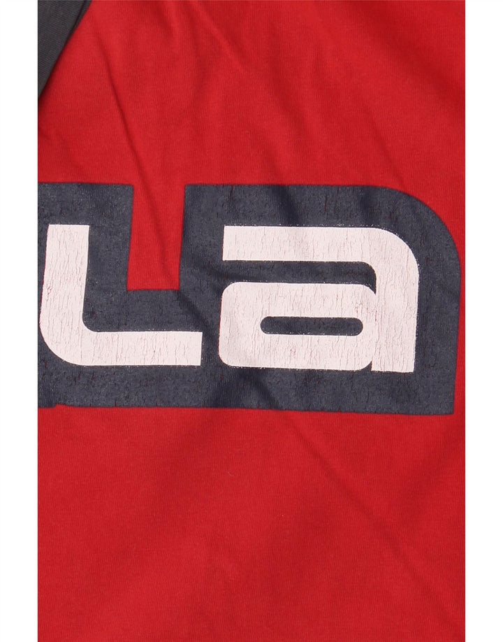 Camiseta masculina Fila Graphic Top XL vermelho colorblock