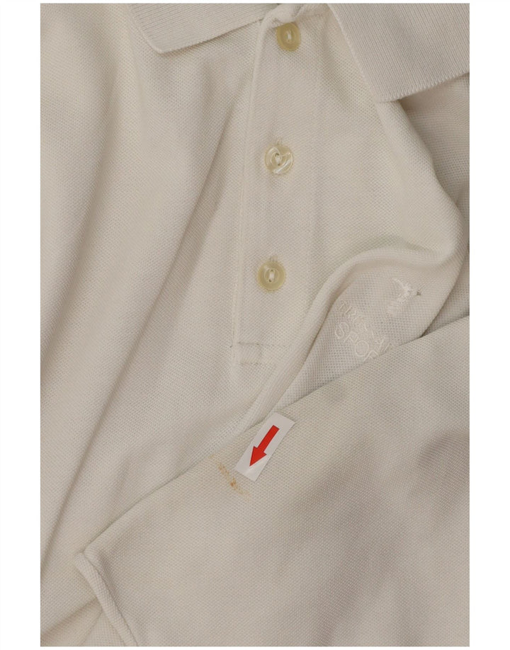 Camisa polo masculina TRUSSARDI XL algodão branco