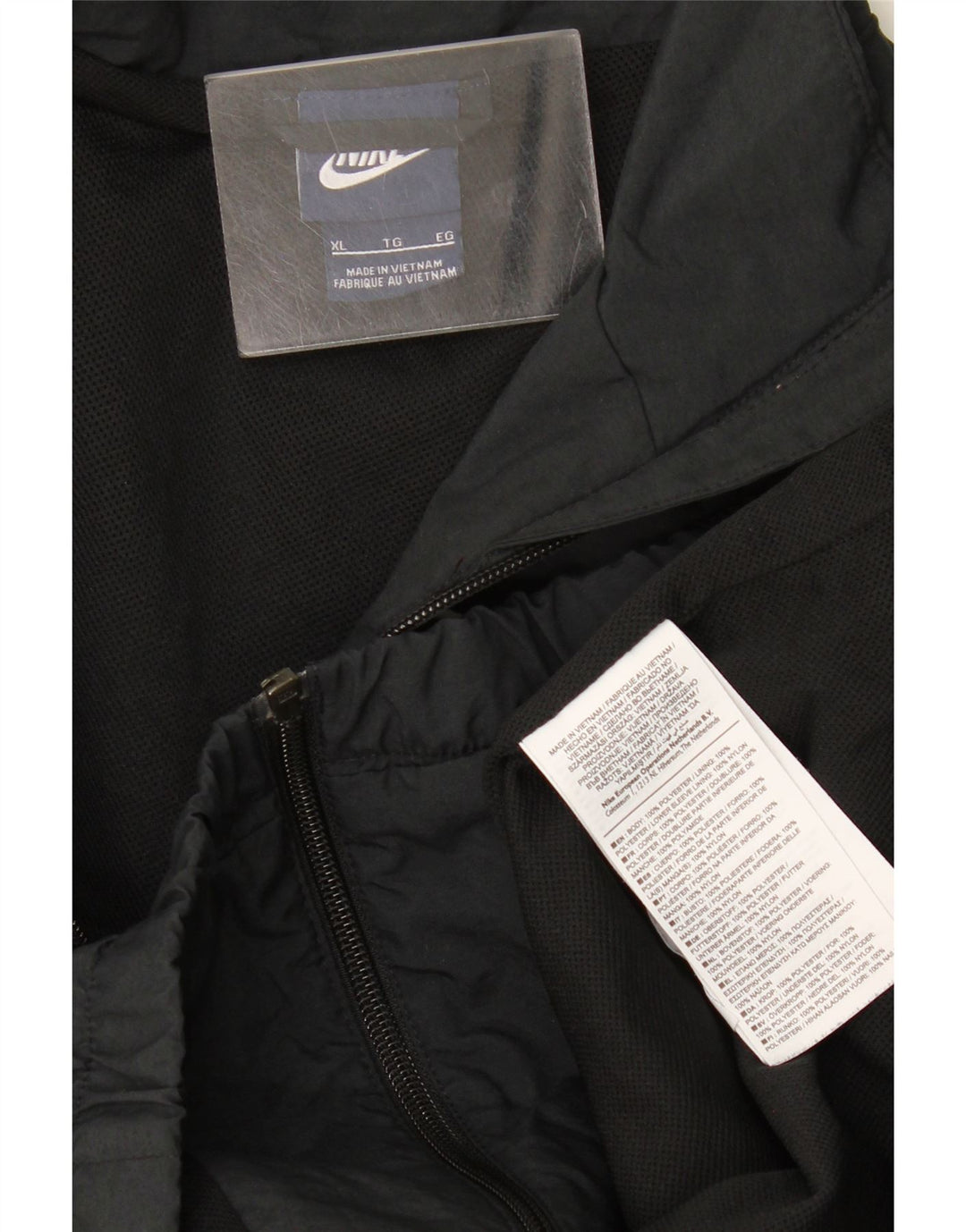 Nike Mens Tracksuit Top Jacket XL Preto Colorblock Poliéster