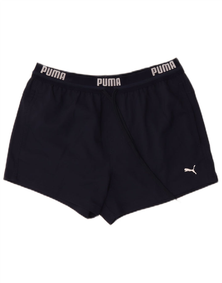Puma Mens Graphic Sport Shorts Médio Azul Marinho Poliéster