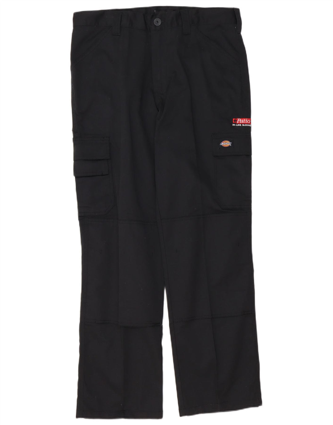 Calças cargo retas masculinas Dickies W34 L31 poliéster preto