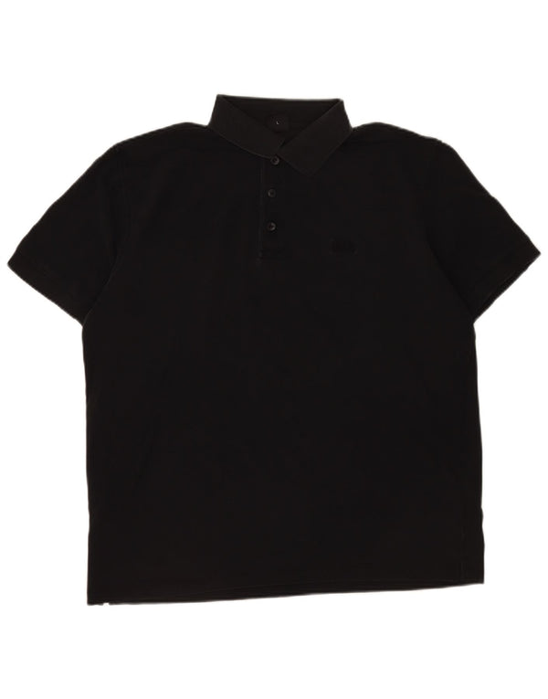 Camisa polo masculina Hugo Boss grande algodão preto