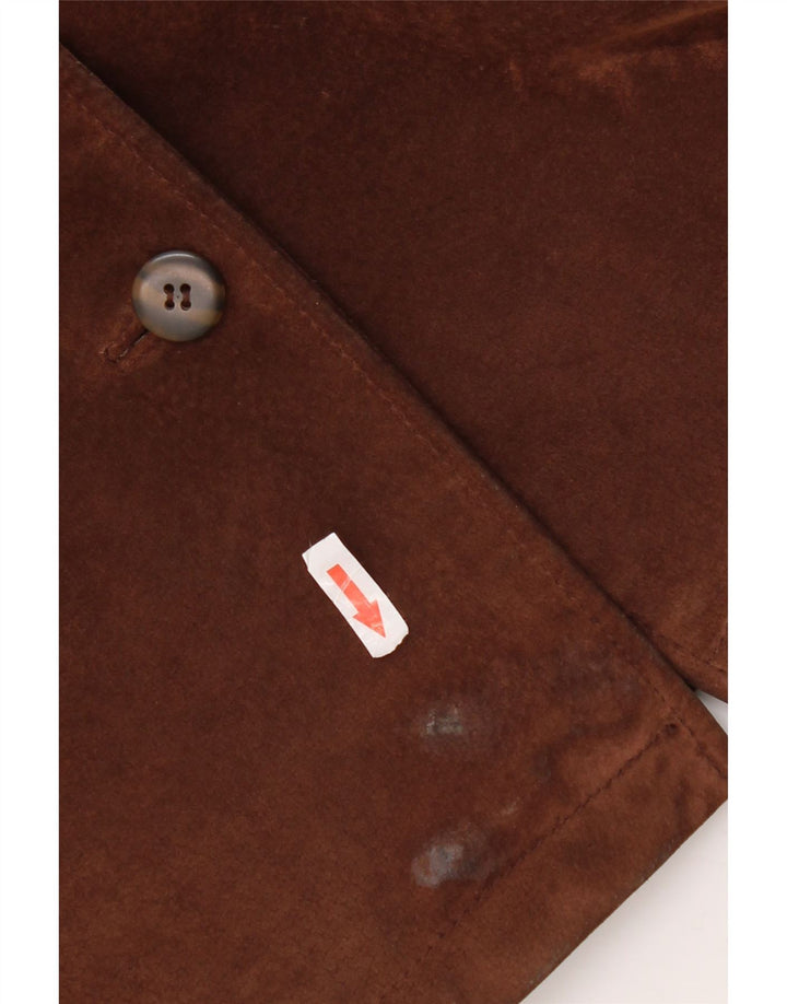 Jaqueta de camurça feminina vintage EU 38 couro marrom médio