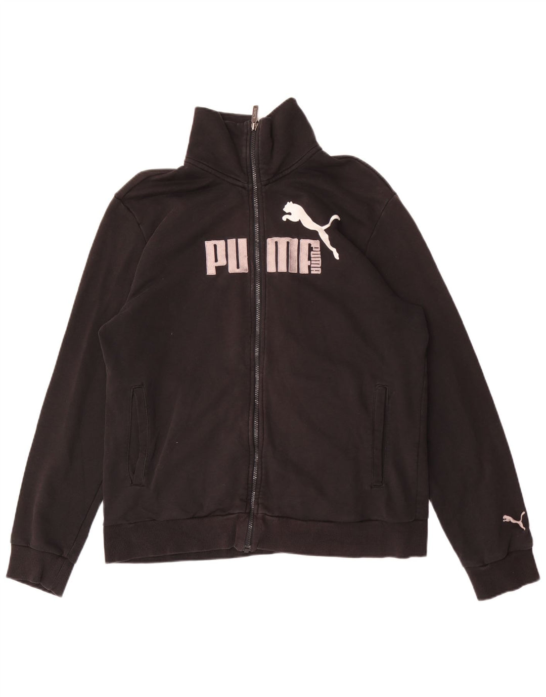 Puma Mens Graphic Tracksuit Top Jaqueta Grande Preto