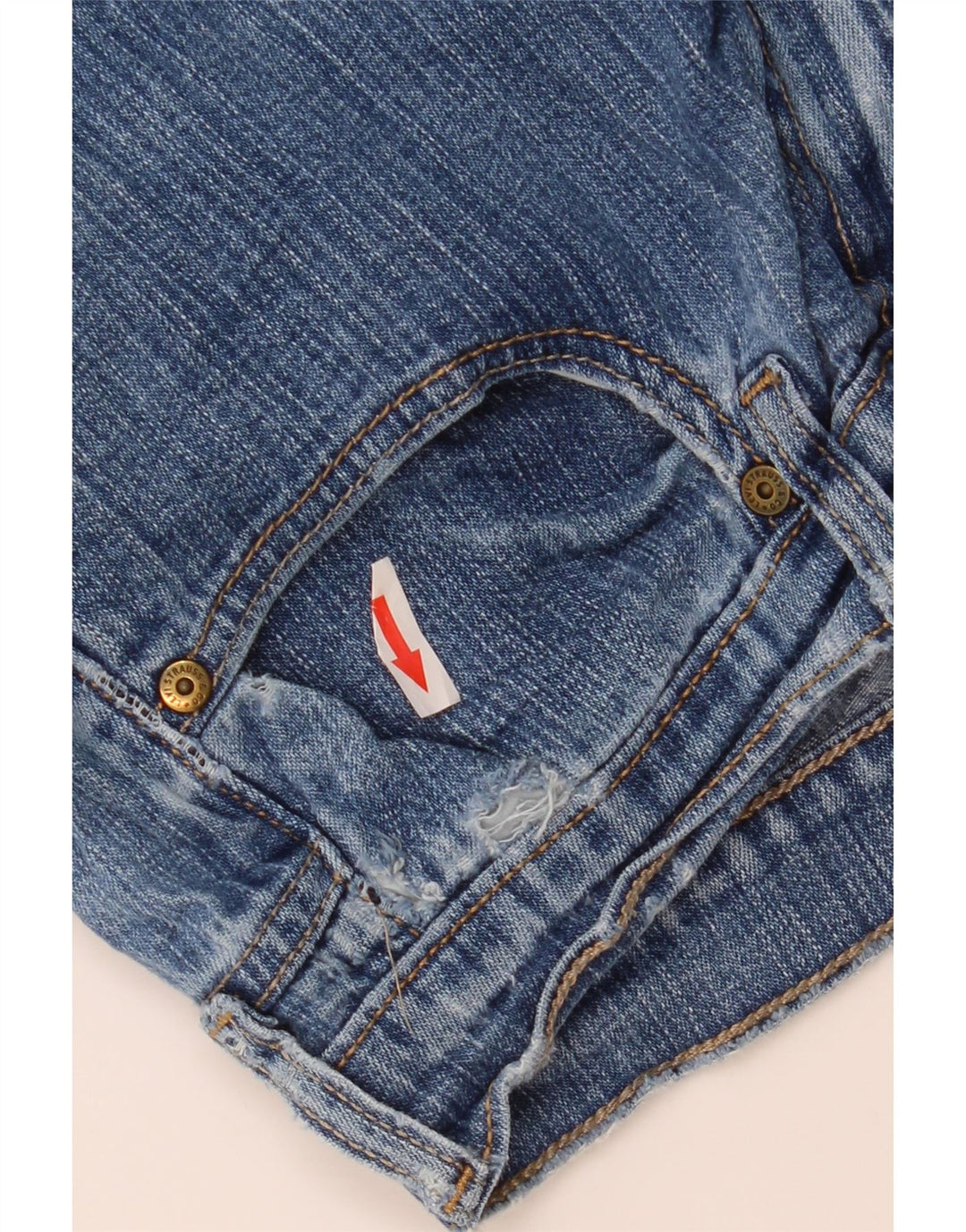 Calça jeans feminina Levi's 515 Bootcut US 8 médio W30 L34 azul algodão