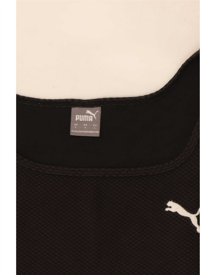Puma Womens Crop Vest Top UK 14 Grande Preto