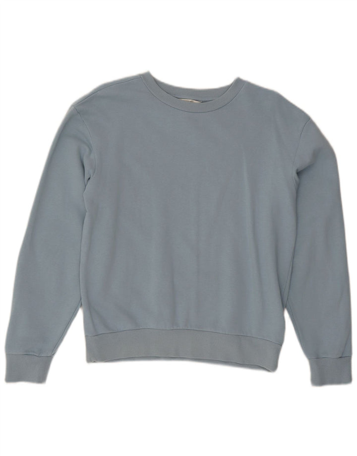 Suéter de moletom oversized feminino Marks & Spencer Reino Unido 6 XS azul algodão