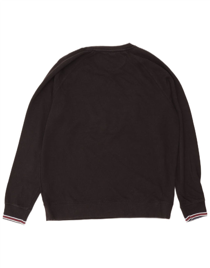 Fila moletom gráfico masculino jumper grande algodão preto