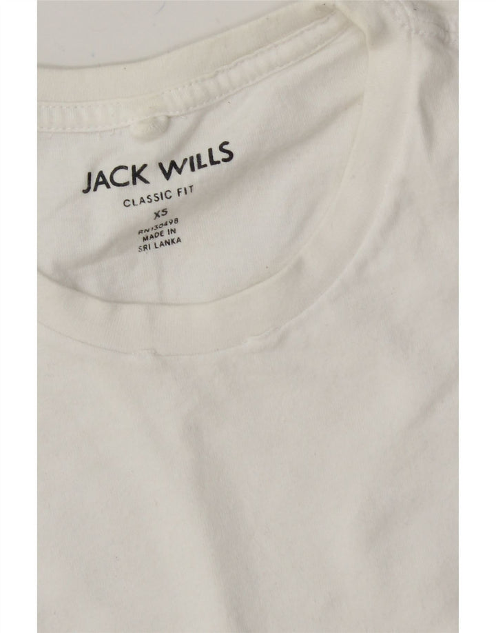JACK WILLS Mens Classic Fit T-Shirt Top XS White Cotton Vintage Jack Wills and Second-Hand Jack Wills from Messina Hembry 