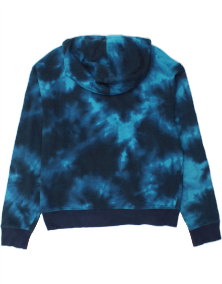 CHAMPION Womens Hoodie Jumper UK 16 Large Blue Tie Dye Cotton Vintage Champion and Second-Hand Champion from Messina Hembry 