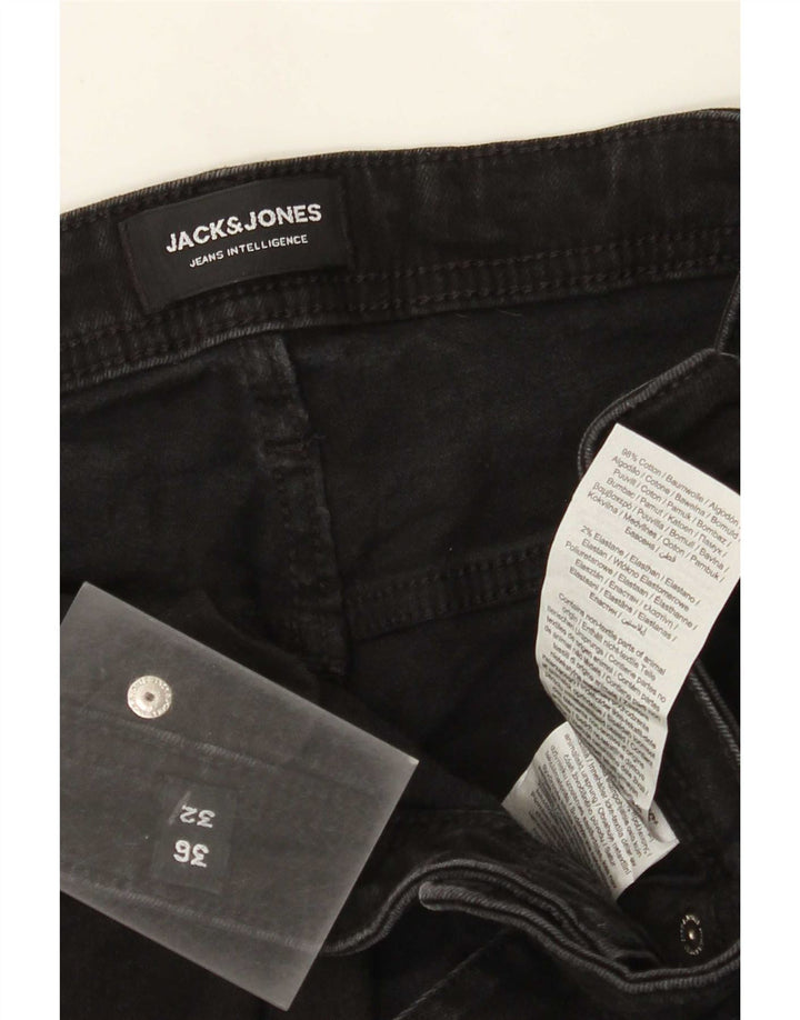 Jack & Jones Mens Jeans Slim W36 L32 Algodão Preto
