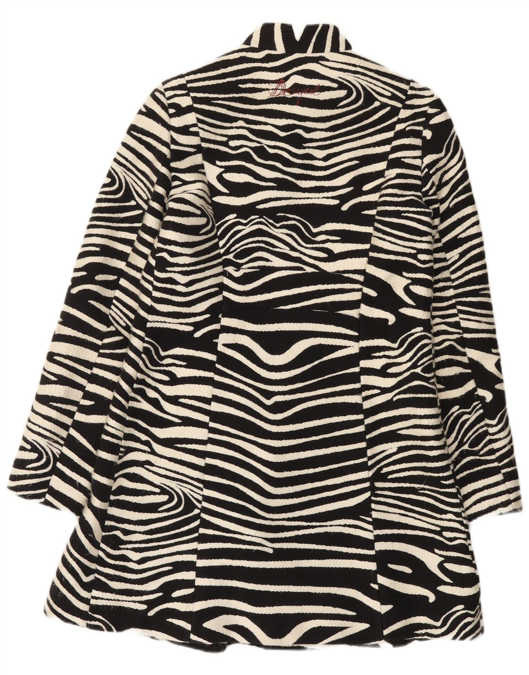Sobretudo feminino Desigual EU 42 grande preto estampa animal