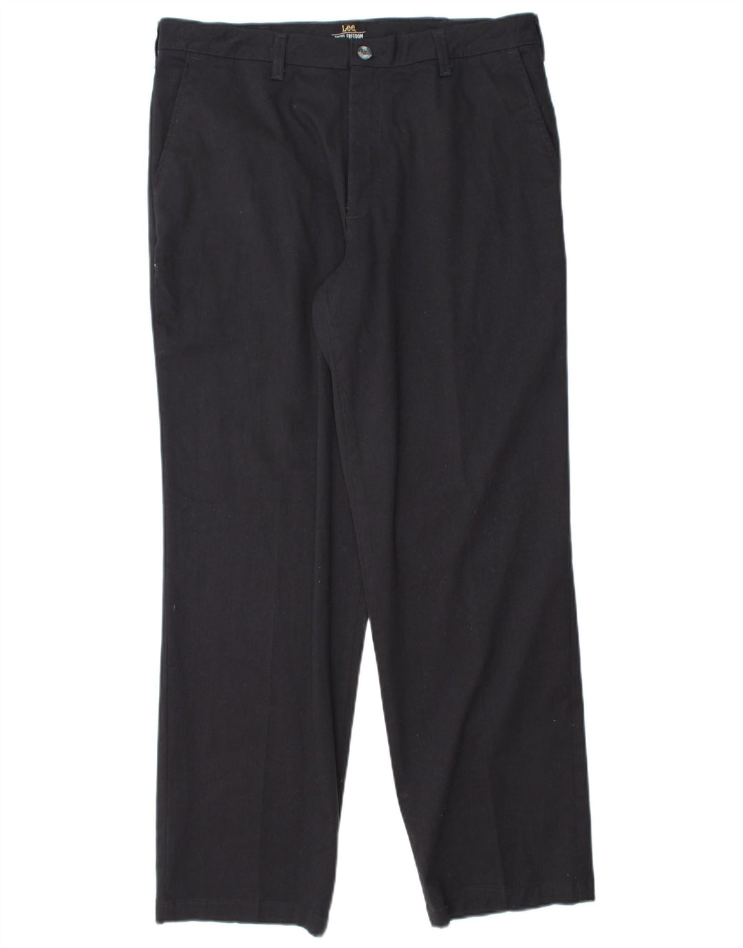 Calça chino reta masculina LEE W34 L30 algodão azul marinho