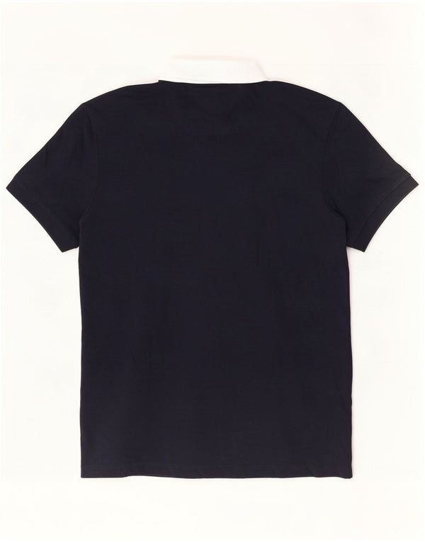 Camisa polo masculina de rugby Hugo Boss Graphic Regular Fit grande azul marinho