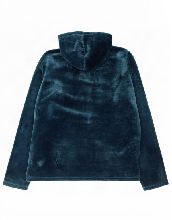 Suéter feminino com capuz e zíper de lã Mountain Warehouse UK 18 XL poliéster azul