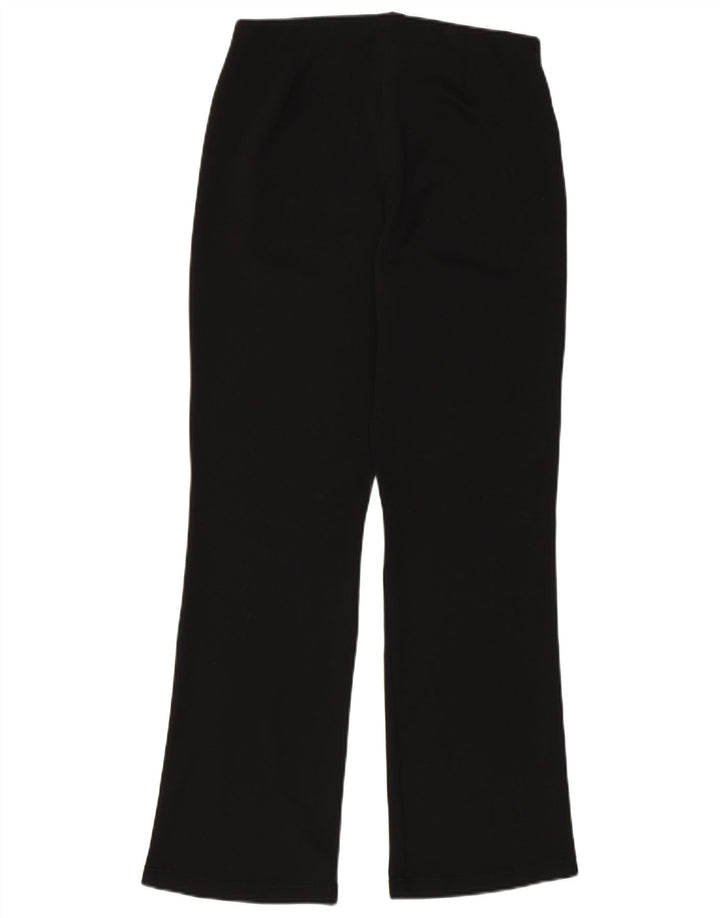 Zara Calça feminina casual bootcut médio W28 L28 poliéster preto